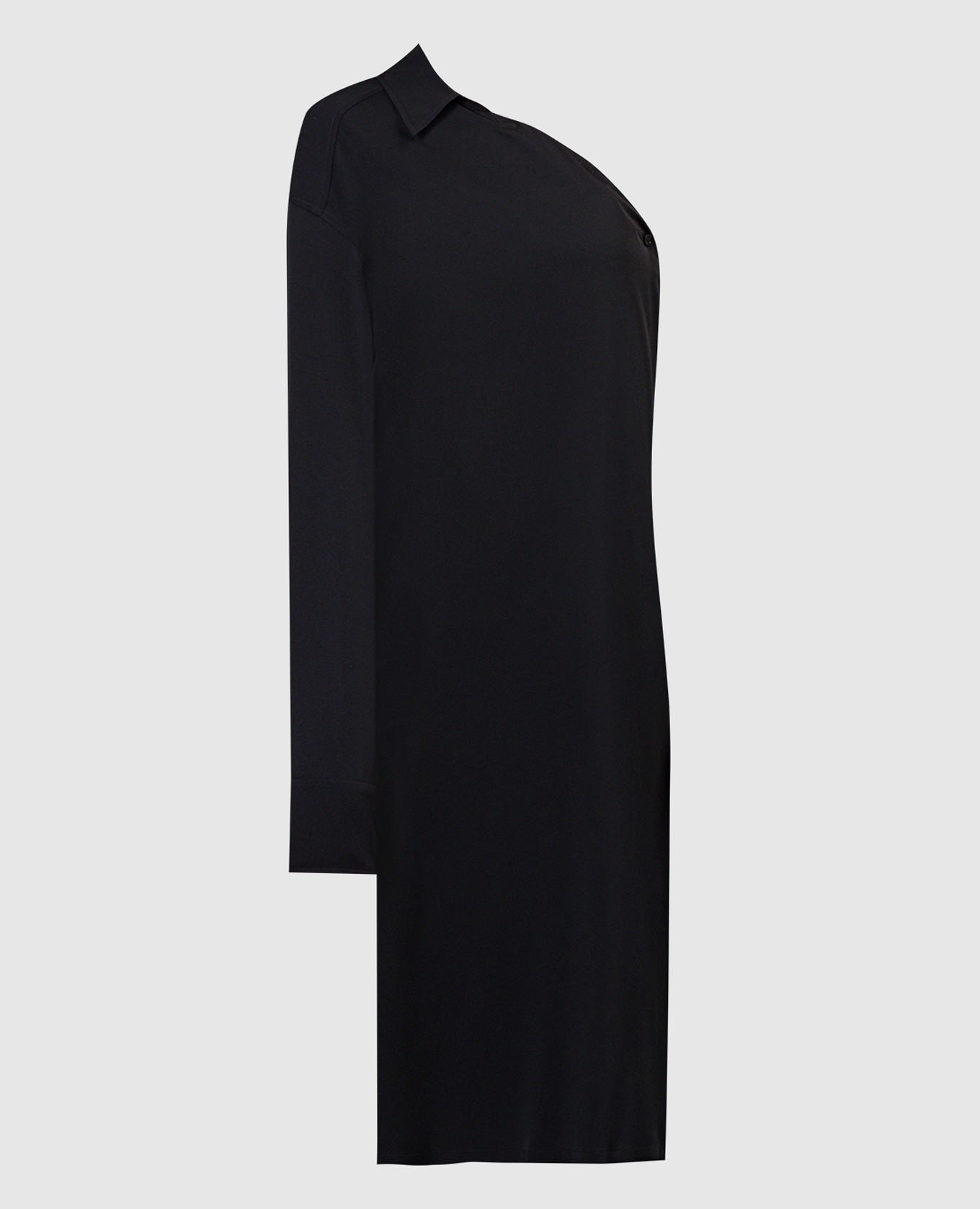 Black asymmetrical ZURCA silk dress Max Mara Sportmax