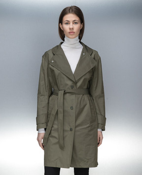 Yves Salomon Khaki raincoat 24EYM04195CTEW