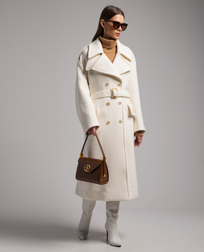 Etro White double-breasted wool coat with embroidery D114077203