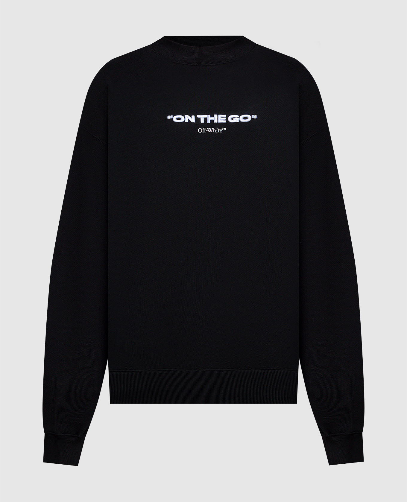 

Black sweatshirt with embroidery Off-White, Черный
