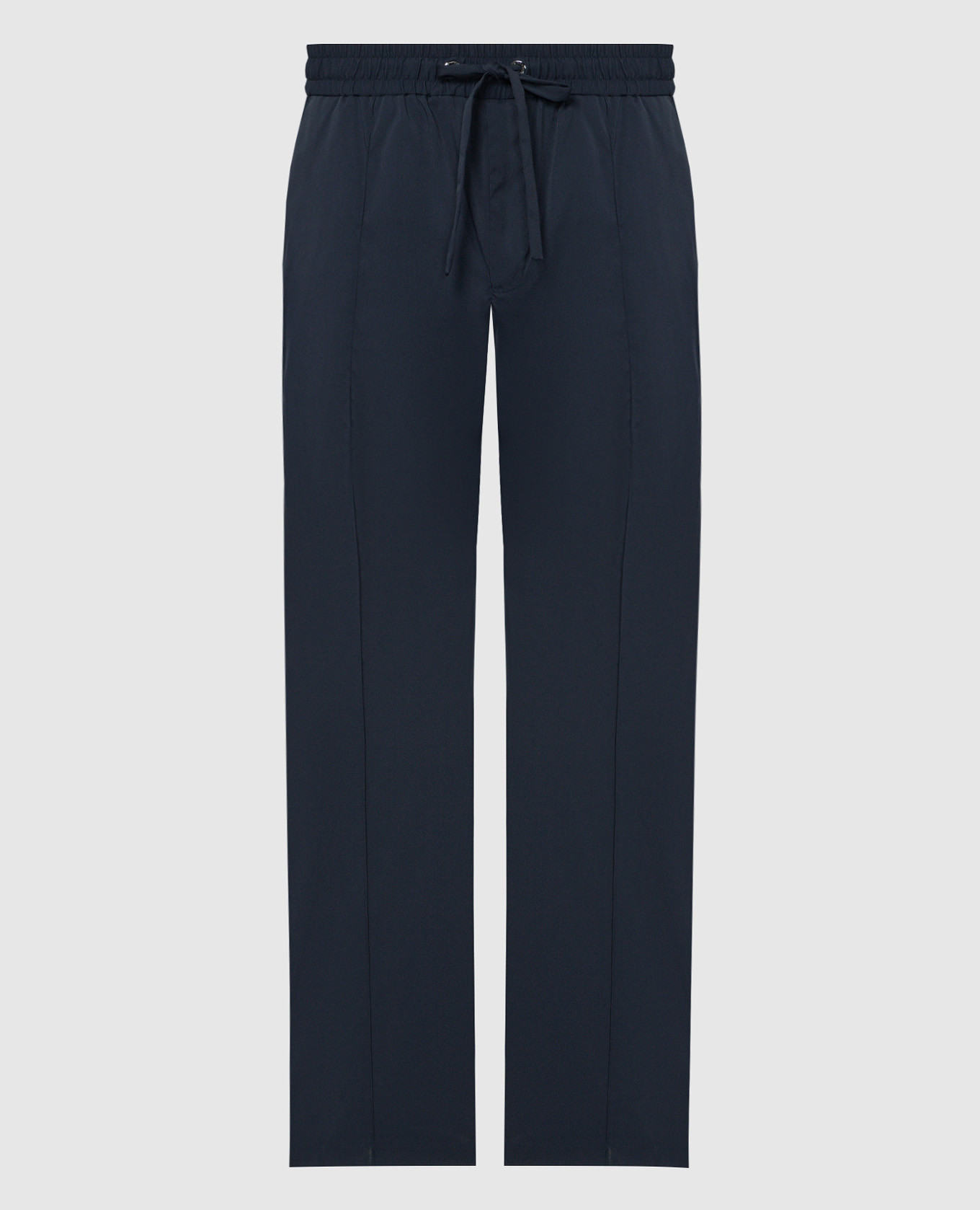 Blue sweatpants with a logo patch dolce&gabbana