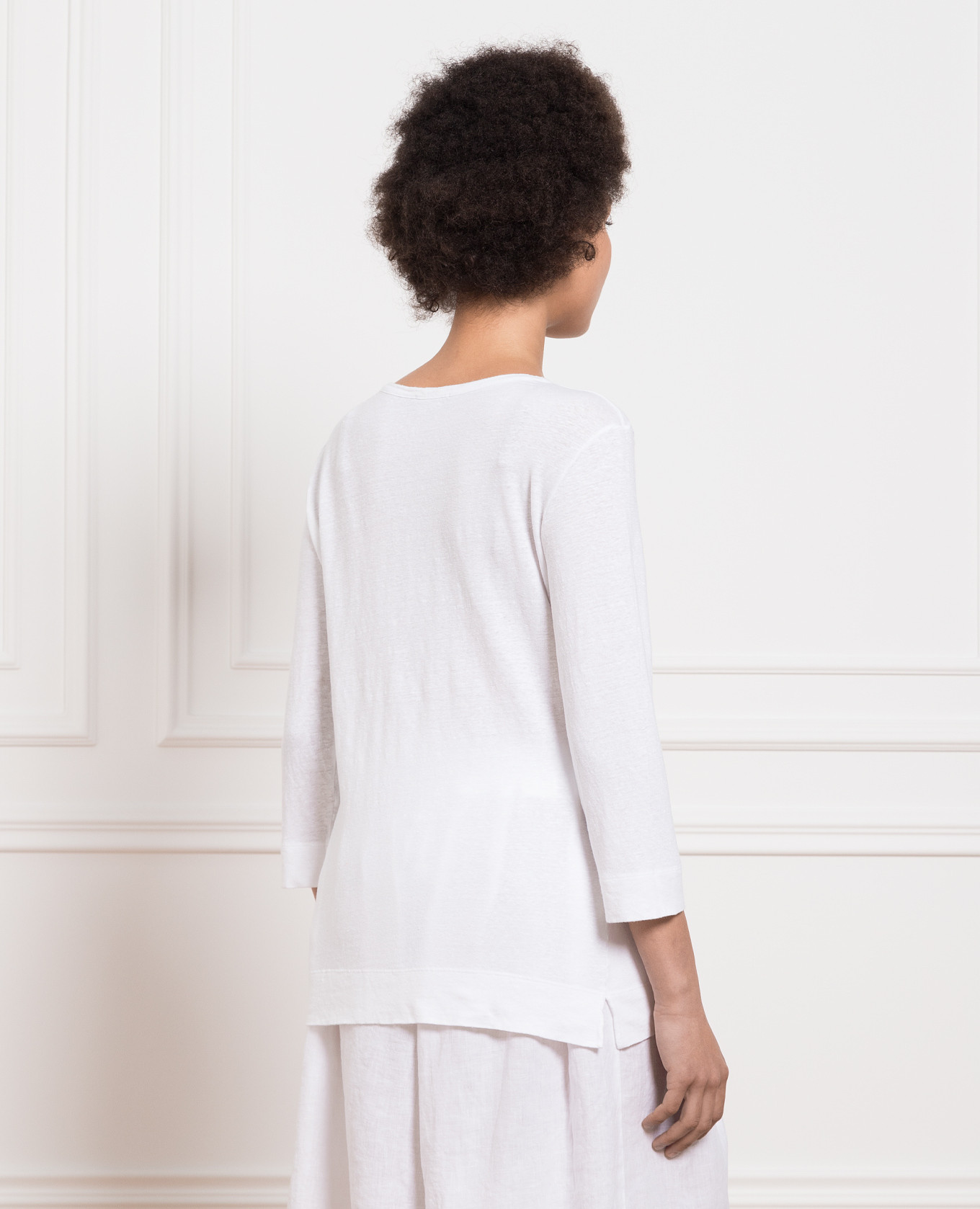 

White linen longsleeve ANNECLAIRE