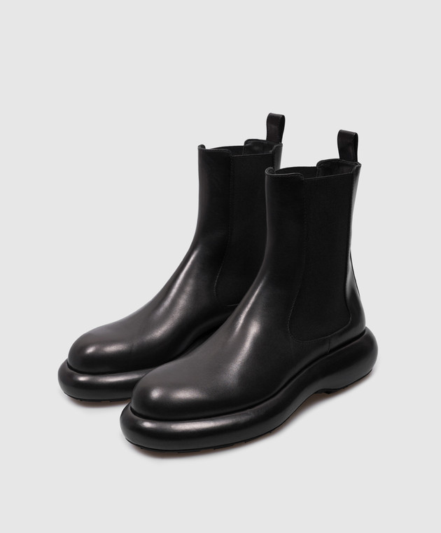 Jil Sander Black leather Chelsea boots J15WU0043PR425 shop