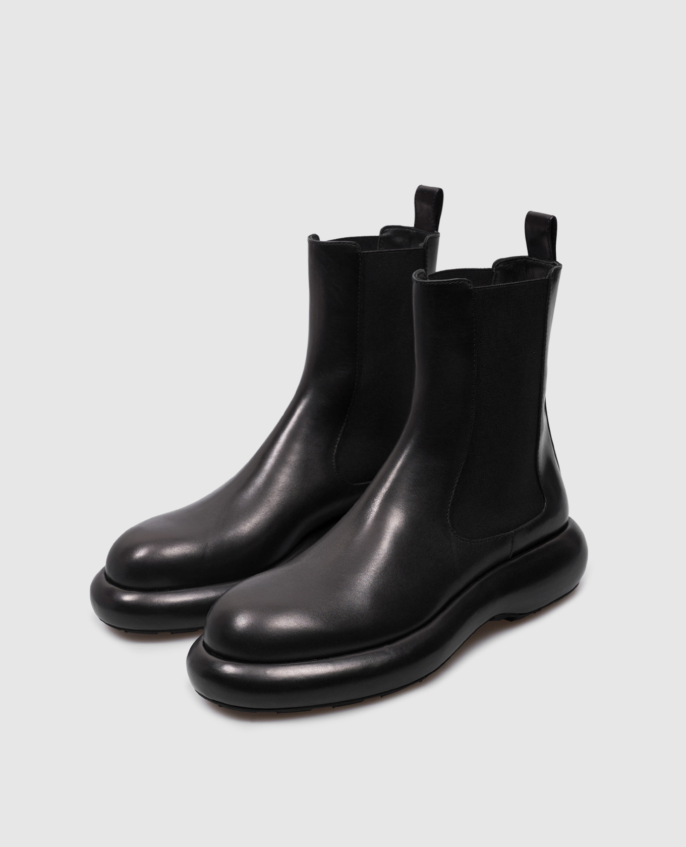 Black leather Chelsea boots Jil Sander 3
