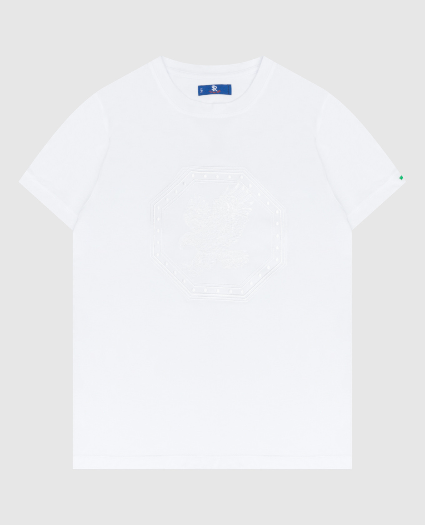 Children's white t-shirt with an emblem stefano ricci