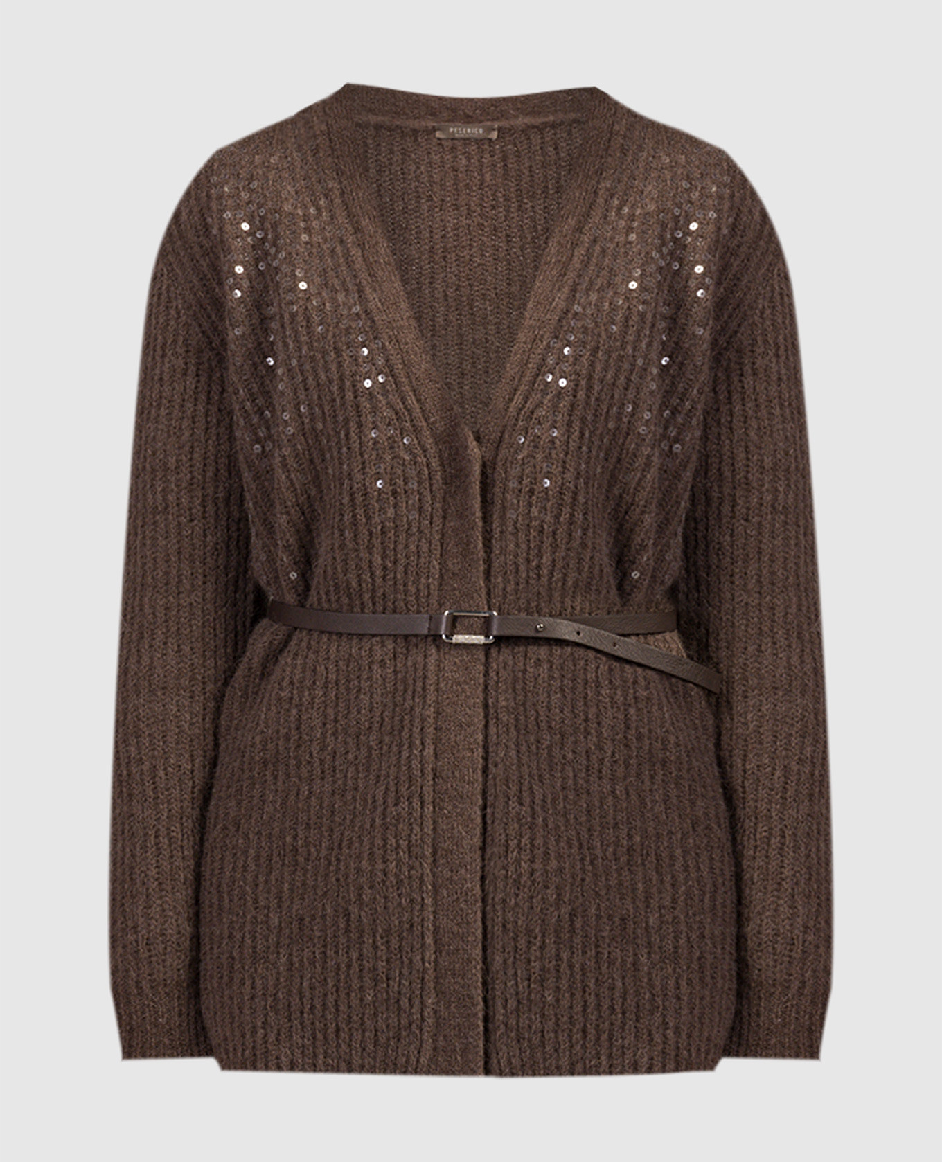 

Brown cardigan with a belt Peserico