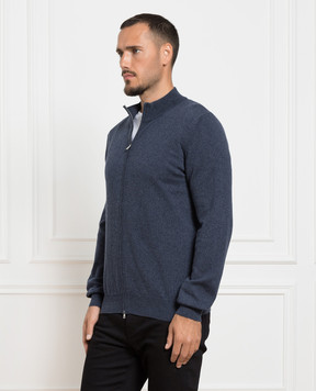 Cashmere&Whiskey Blue cashmere cardigan MU8671312341R