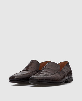 Santoni Brown leather loafers MPCG16048SA2ECWO