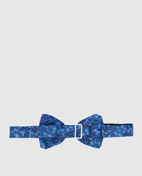 Stefano Ricci Children's blue butterfly made of silk in a pattern YHN01NG501
