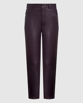 Simonetta Ravizza Purple leather pants GABRY