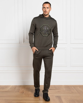 Stefano Ricci Khaki Logo Joggers K808919P3DT23370