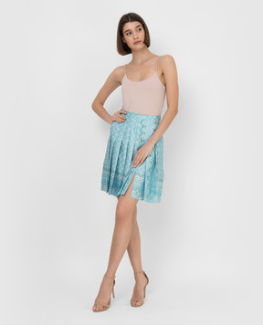 Ermanno Scervino Printed silk skirt D402O310HNO
