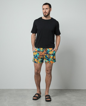 Vilebrequin Moorise Octopus Tie & Dye Orange Swim Shorts MSOC4F32