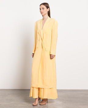Max Mara Sportmax Lyon double-breasted yellow raincoat LYON