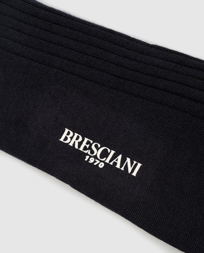 Bresciani Blue striped socks made of cashmere and silk MC016UN0001XX
