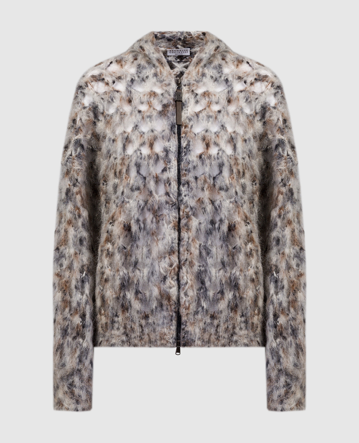 

Gray openwork cardigan Brunello Cucinelli, Grey