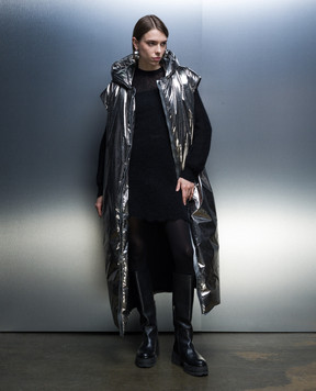 Tom Ford Silver elongated down jacket-transformer CP1578FAX1062