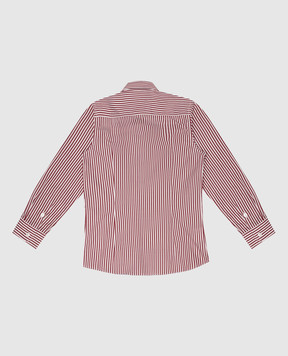 Stefano Ricci Children's burgundy striped shirt YC004157M1813