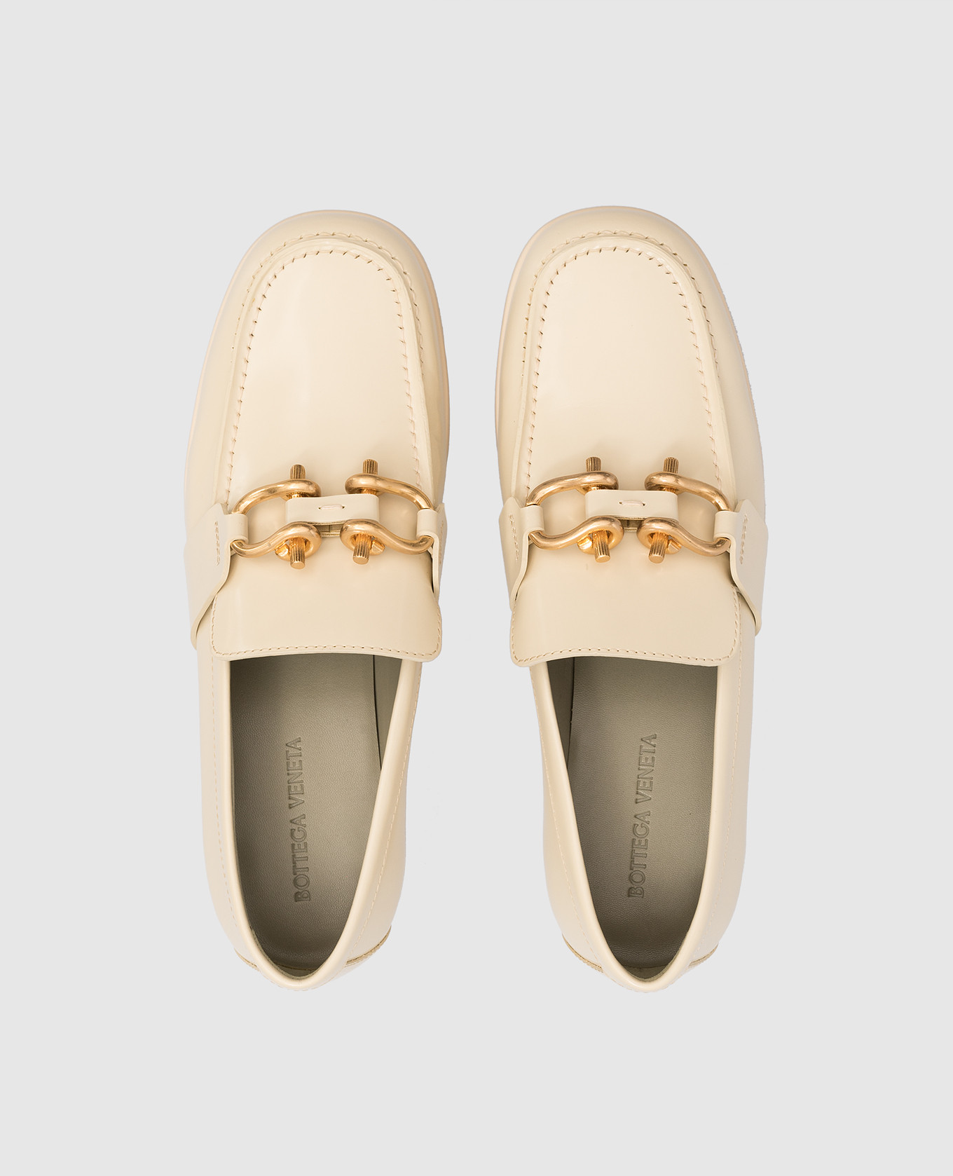 

Monsieur beige leather loafers Bottega Veneta