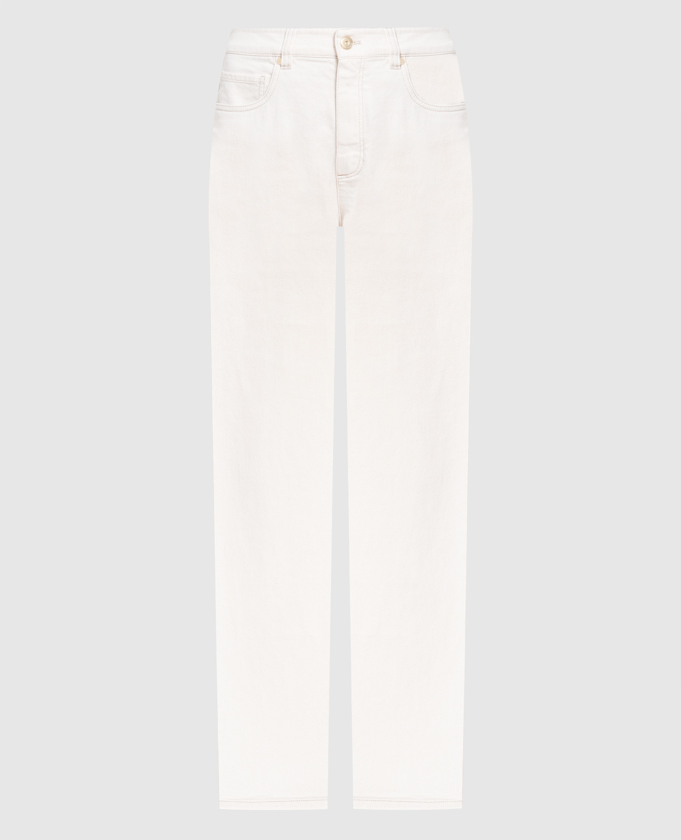 

Beige jeans with monil chain Brunello Cucinelli