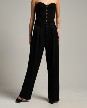 Anine Bing CARRIE black wool pants A033269000C