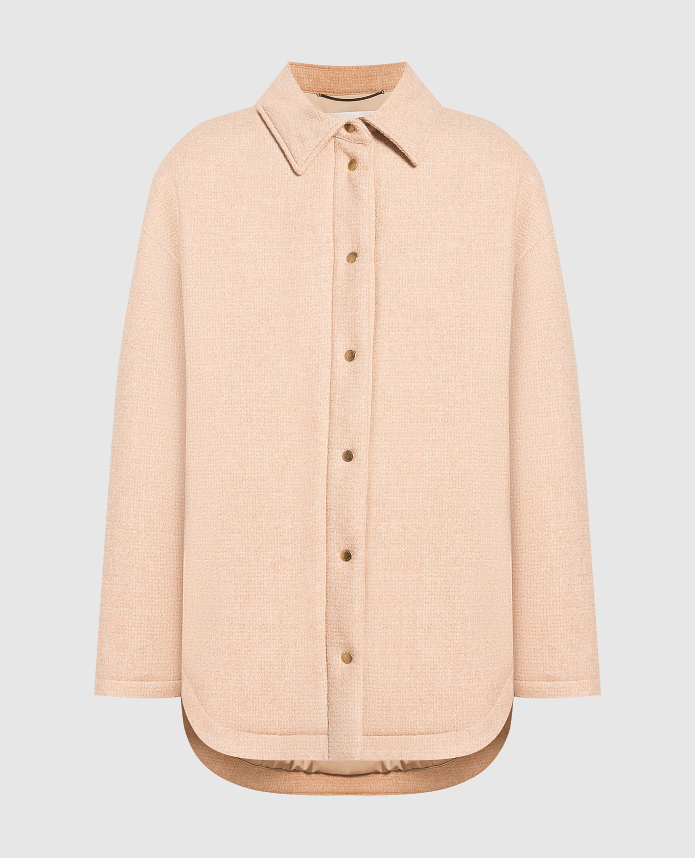 Beige wool and silk jacket agnona