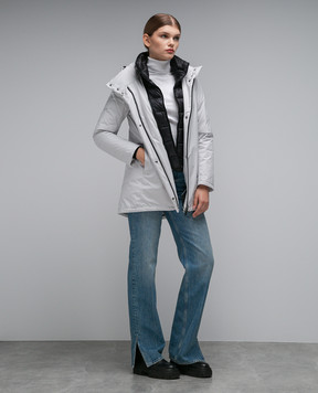Herno Gray down jacket with logo print PI00282DL11123