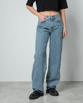 Lou Lou Studio Blue SAMUR jeans with logo patch SAMUR