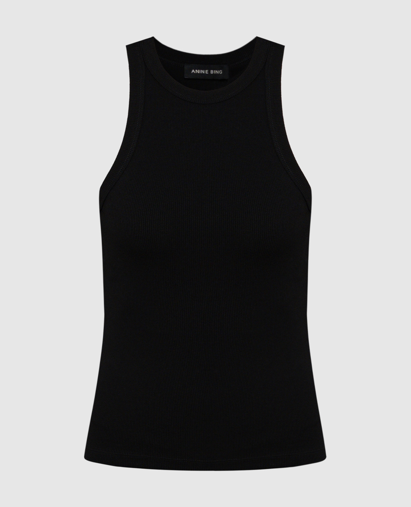 

Eva black ribbed top Anine Bing