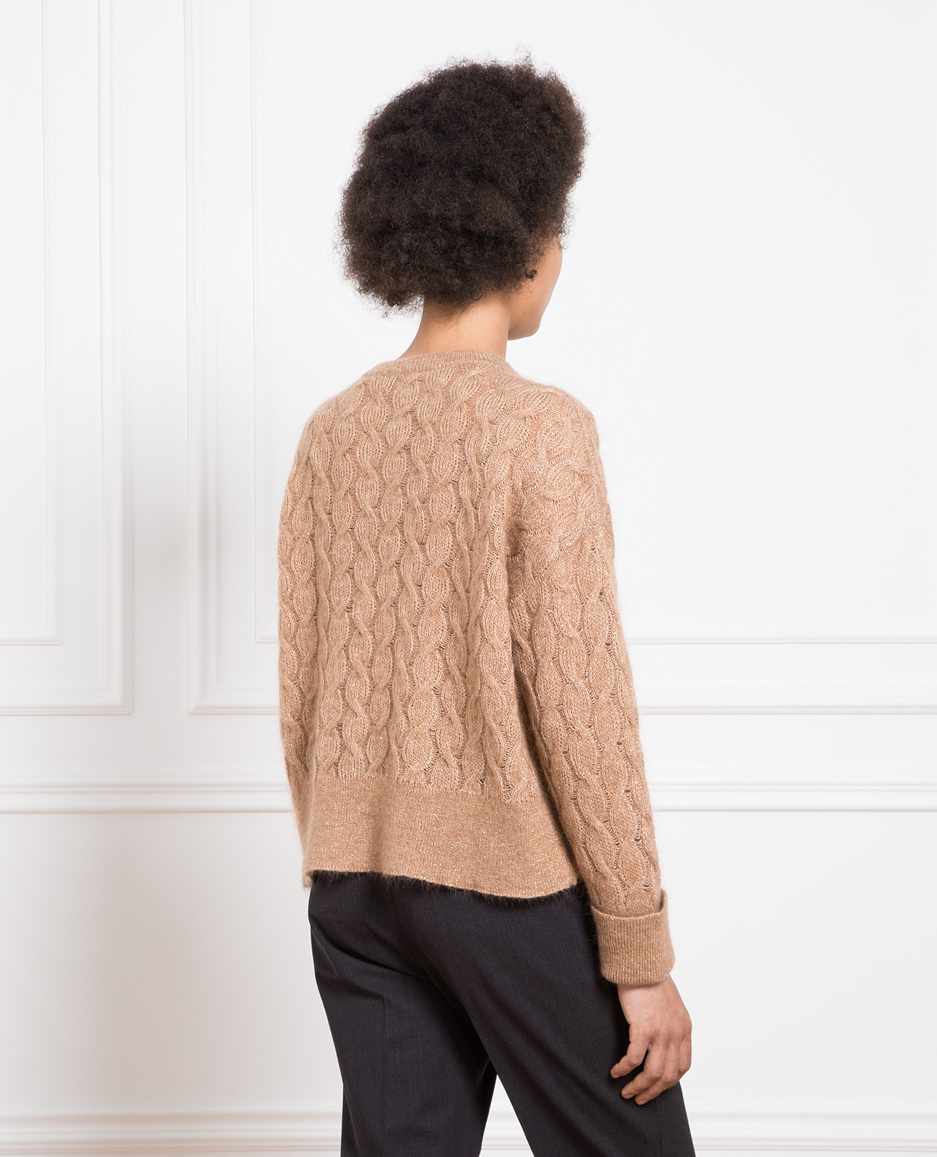 Brown sweater with lurex Brunello Cucinelli 4