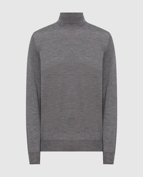 Brunello Cucinelli Charcoal wool and cashmere golf M2400103