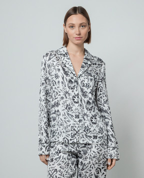 Off-White White blouse in Second leather print OWGE016S24FAB001