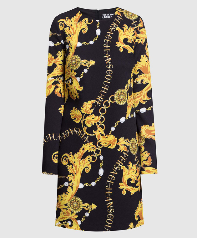 versace black dress gold chains Gianni Versace Vintage AW 1992 Miss S&M Black Leather and Golden Tripl –  Amarcord Vintage Fashion main image 1