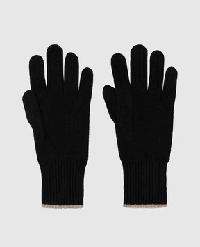 Brunello Cucinelli Black cashmere gloves M2293118