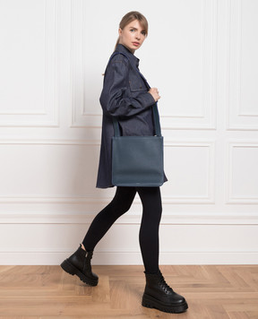 The Row Dylan blue leather bag W1308L129