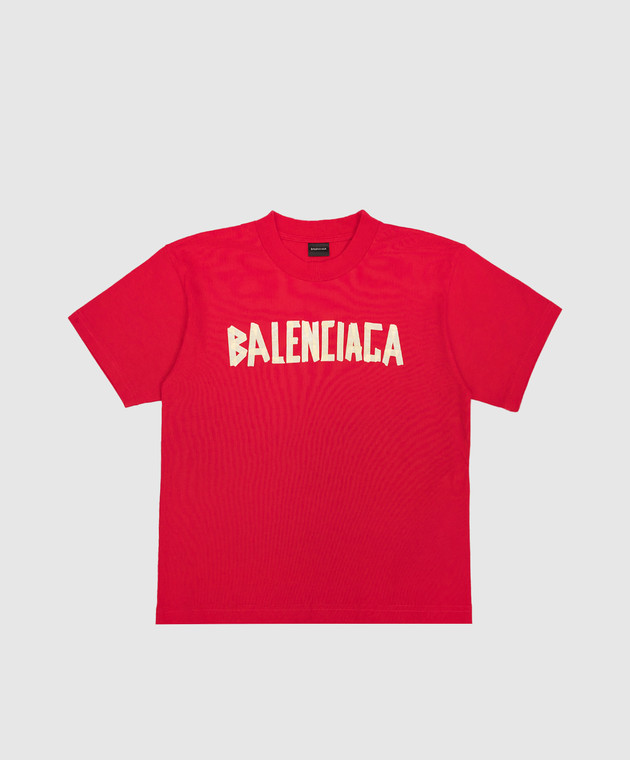 Balenciaga red logo t shirt online