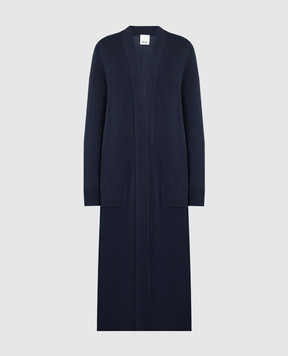 Allude Blue wool and cashmere cardigan 23517620