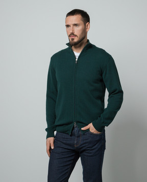 Cashmere&Whiskey Green cashmere cardigan 356N