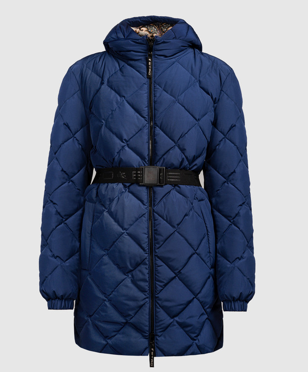 Etro Blue down jacket with quilting D130839570 shop with