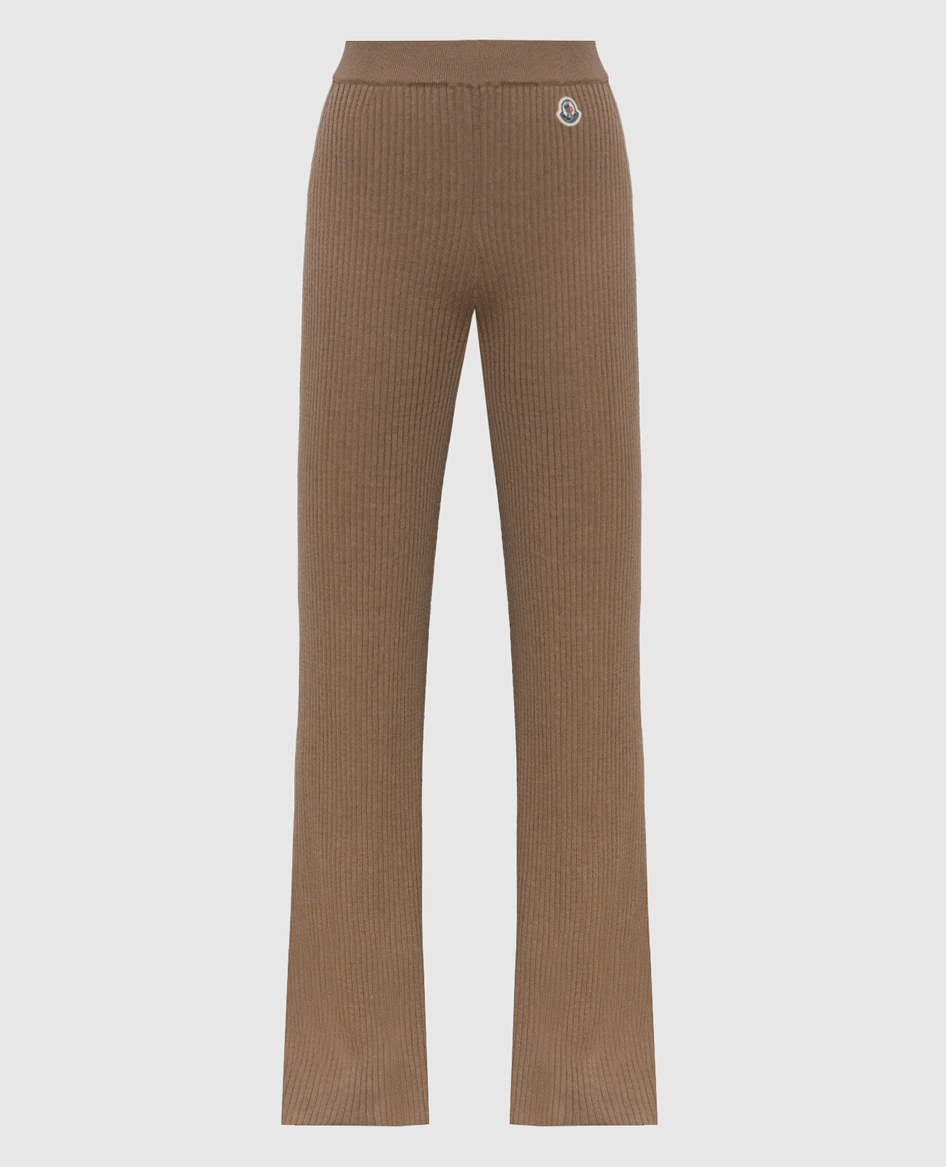 

Brown logo ribbed trousers Moncler