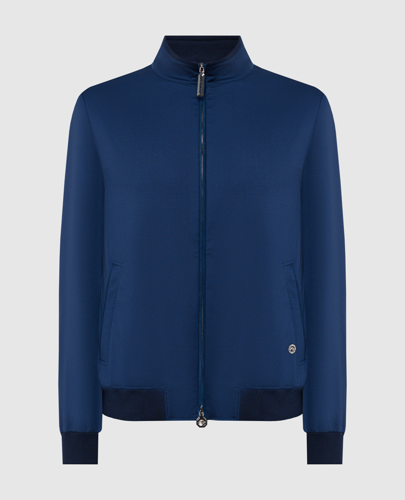 

Blue jacket with leather inserts Stefano Ricci