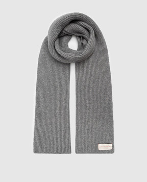 Cashmere&Whiskey Gray cashmere scarf AU1901305341MI