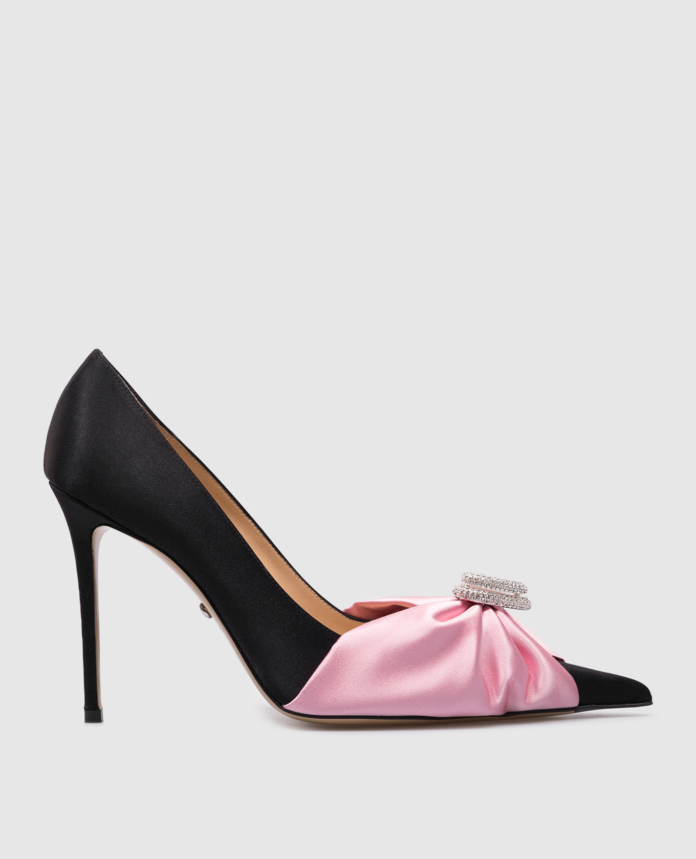 

Black double heart pumps with crystals Mach&Mach