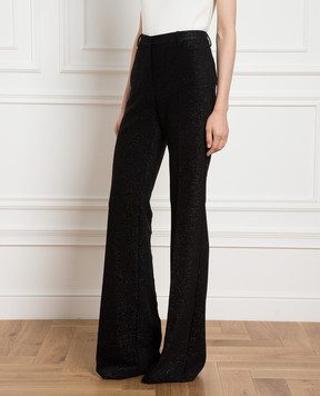 Etro Black flared pants with lurex D11560488
