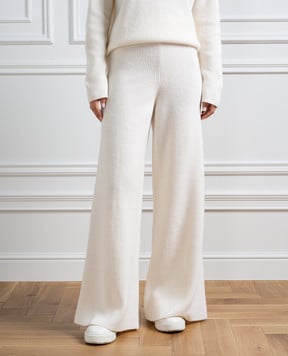 Ballantyne White wide trousers made of wool B1T0607W114