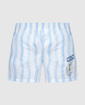 Casablanca White Wave swim shorts MPS24TR03201