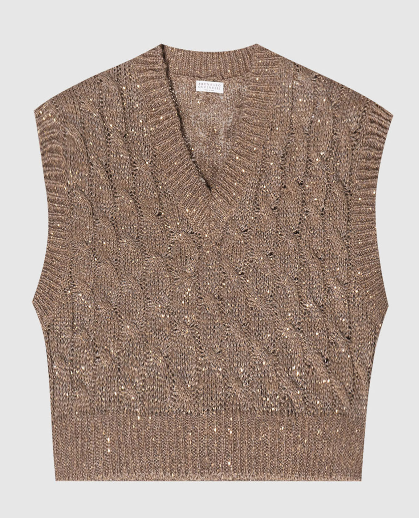 

Brown vest with sequins Brunello Cucinelli