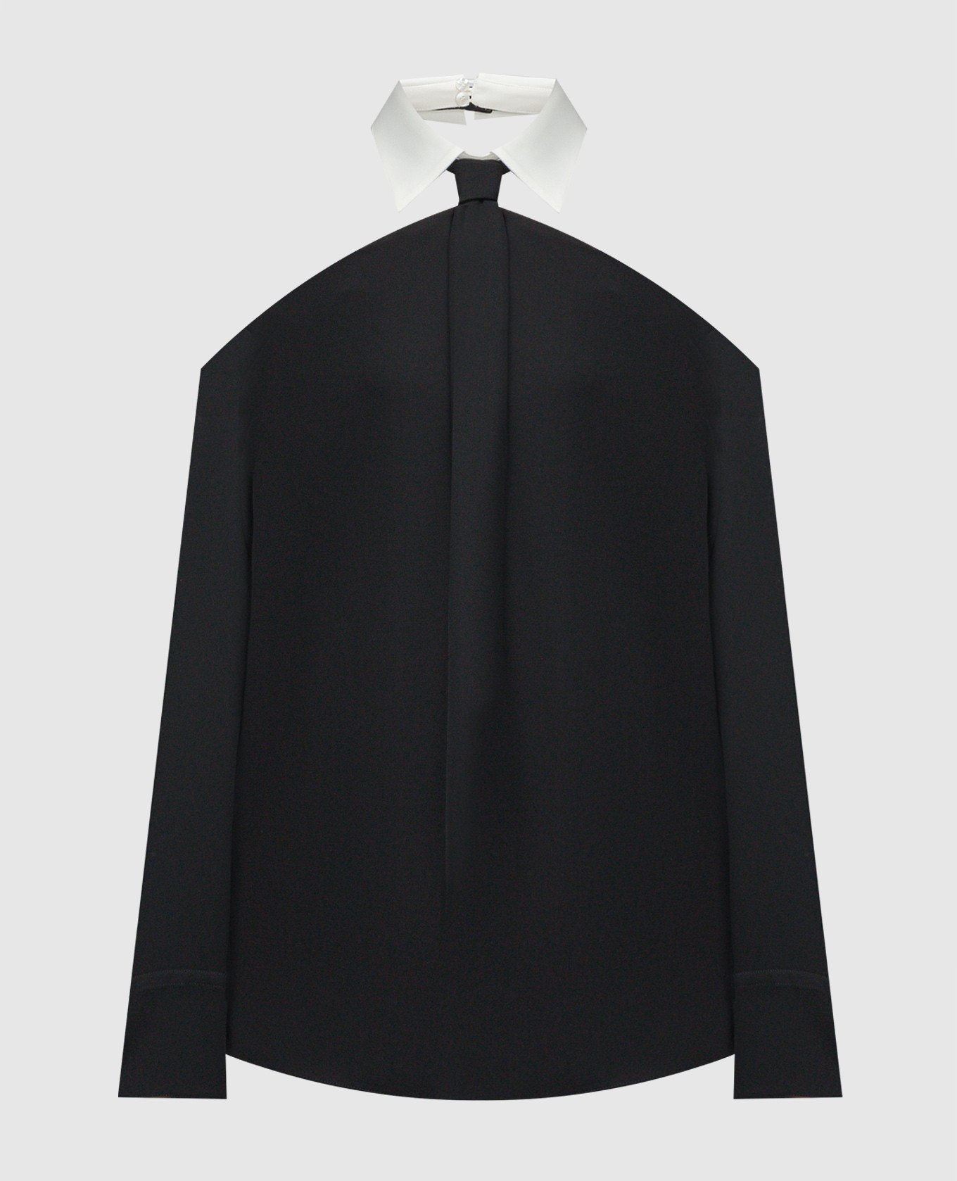 

Black blouse with open shoulders and contrasting collar Valentino