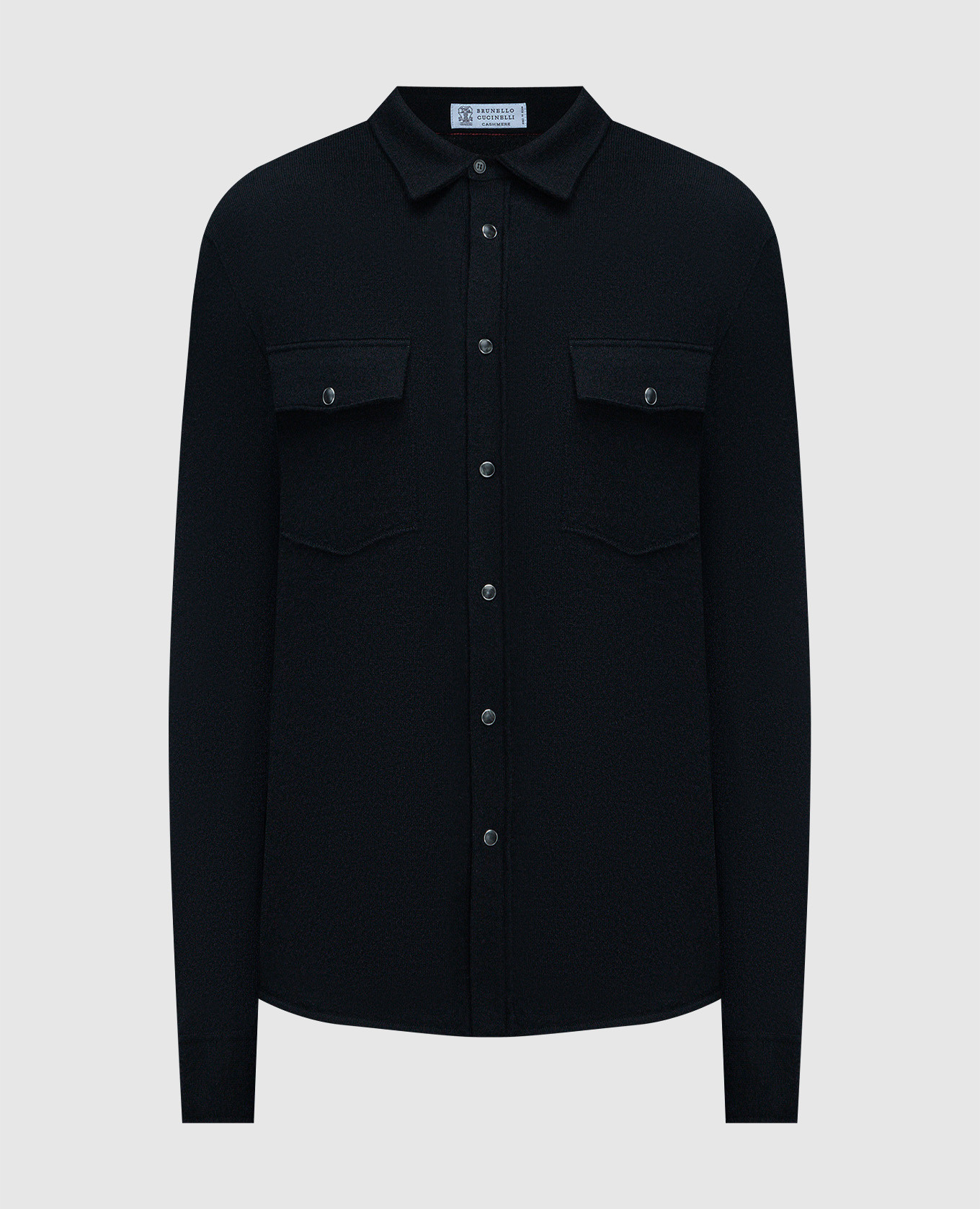 Black shirt made of wool, cashmere and silk brunello cucinelli