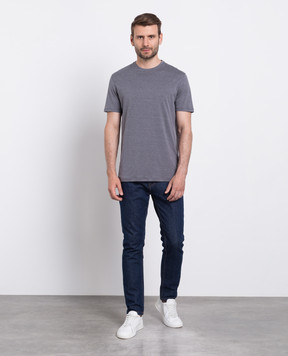 ISAIA Gray T-shirt MCI154JP001